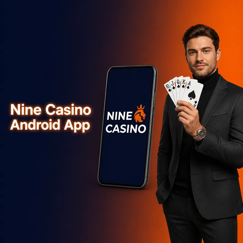 Nine Casino Android app on a smartphone