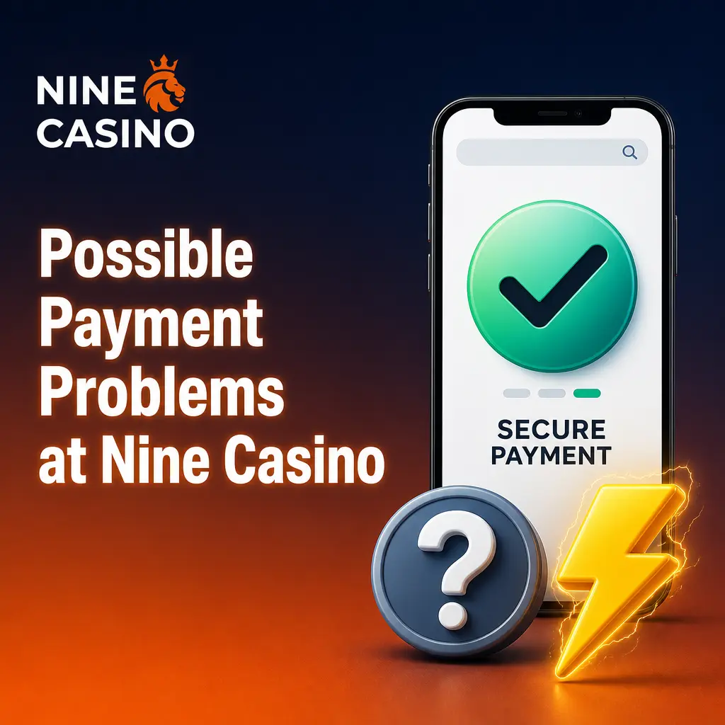 Player reviewing payment options at Nine Casino