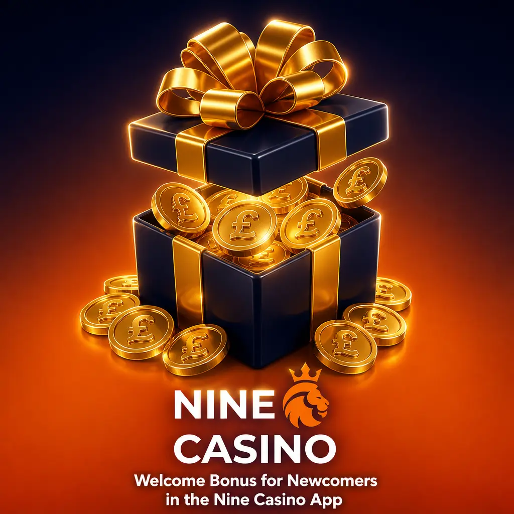 Nine Casino app welcome bonus screen